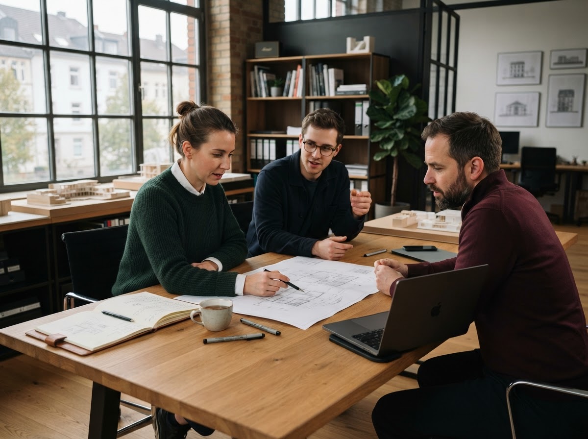 Teilpragur Team bei der Analyse von Finanzdaten im Büro